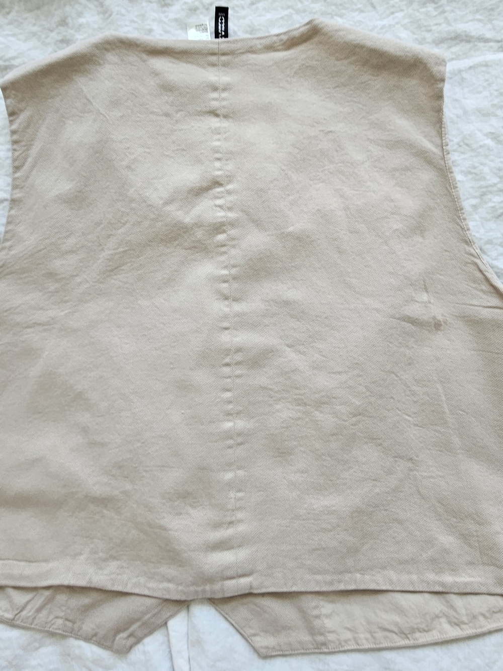 H&M Beige  Asymmetrical Wrap-Front Cotton Vest Size XXL - Picture 7 of 7